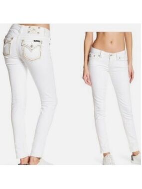 Miss Me Mid Rise Skinny White Jeans MS50145215